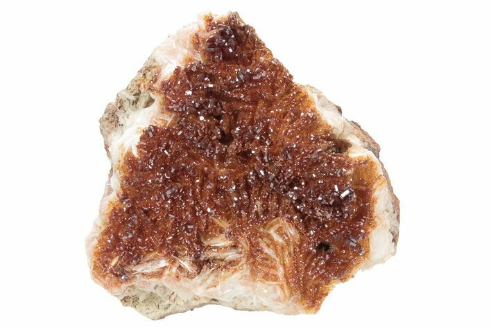 Glittering, Ruby Red Vanadinite Crystals on Barite - Morocco #233951